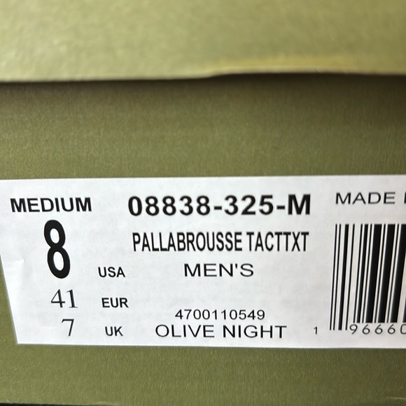 NIB men Sz 8 Palladium  from business to casual lace up olive night canvas boots - Picture 4 of 11